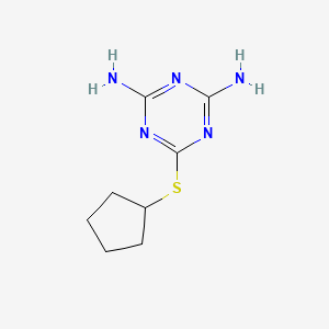 6-Cyclopentylsulfanyl-1,3,5-triazine-2,4-diamine