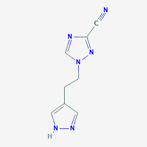 1-[2-(1H-pyrazol-4-yl)ethyl]-1,2,4-triazole-3-carbonitrile