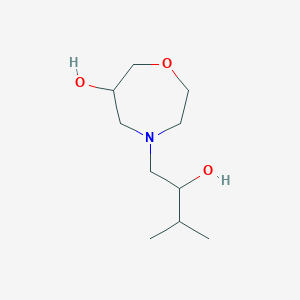 4-(2-Hydroxy-3-methylbutyl)-1,4-oxazepan-6-ol