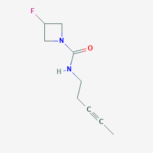 3-fluoro-N-pent-3-ynylazetidine-1-carboxamide