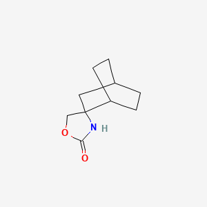 molecular formula C10H15NO2 B6894364 Spiro[bicyclo[2.2.2]octane-2,3'-[1,4]oxazolidine]-5'-one 