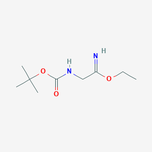 B068944 Ethyl 2-[(2-methylpropan-2-yl)oxycarbonylamino]ethanimidate CAS No. 182120-87-2