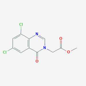 molecular formula C11H8Cl2N2O3 B6894732 Methyl 2-(6,8-dichloro-4-oxoquinazolin-3-yl)acetate 