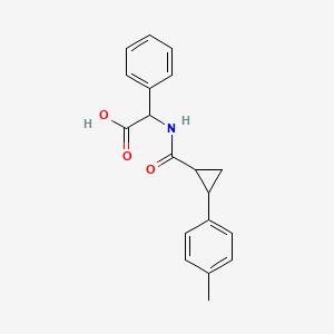 2-[[2-(4-Methylphenyl)cyclopropanecarbonyl]amino]-2-phenylacetic acid