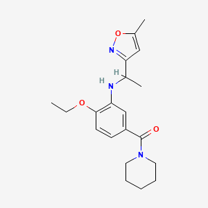 [4-Ethoxy-3-[1-(5-methyl-1,2-oxazol-3-yl)ethylamino]phenyl]-piperidin-1-ylmethanone