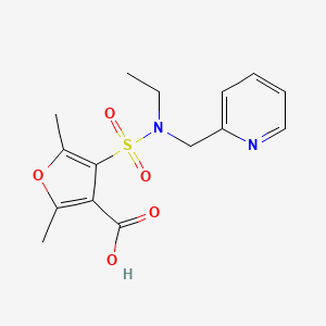 4-[Ethyl(pyridin-2-ylmethyl)sulfamoyl]-2,5-dimethylfuran-3-carboxylic acid