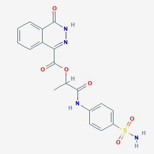 [1-oxo-1-(4-sulfamoylanilino)propan-2-yl] 4-oxo-3H-phthalazine-1-carboxylate