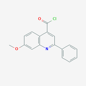 molecular formula C17H12ClNO2 B068954 7-methoxy-2-phenyl-quinoline-4-carbonyl Chloride CAS No. 174636-64-7