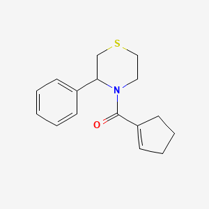 molecular formula C16H19NOS B6895476 Cyclopenten-1-yl-(3-phenylthiomorpholin-4-yl)methanone 