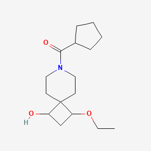 molecular formula C16H27NO3 B6895816 Cyclopentyl-(3-ethoxy-1-hydroxy-7-azaspiro[3.5]nonan-7-yl)methanone 