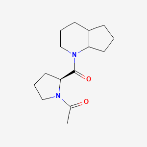 1-[(2S)-2-(2,3,4,4a,5,6,7,7a-octahydrocyclopenta[b]pyridine-1-carbonyl)pyrrolidin-1-yl]ethanone