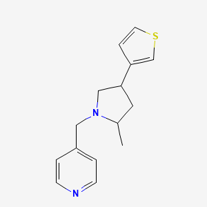 4-[(2-Methyl-4-thiophen-3-ylpyrrolidin-1-yl)methyl]pyridine