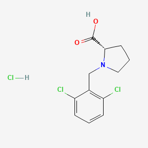 (2S)-1-[(2,6-dichlorophenyl)methyl]pyrrolidine-2-carboxylic acid;hydrochloride