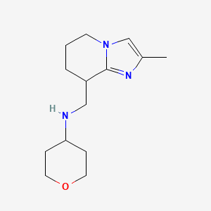 N-[(2-methyl-5,6,7,8-tetrahydroimidazo[1,2-a]pyridin-8-yl)methyl]oxan-4-amine