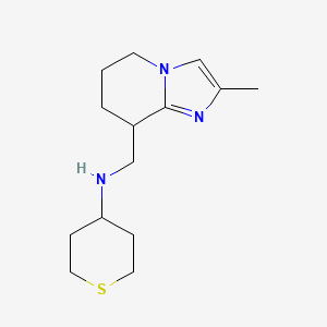 N-[(2-methyl-5,6,7,8-tetrahydroimidazo[1,2-a]pyridin-8-yl)methyl]thian-4-amine