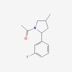 1-[2-(3-Fluorophenyl)-4-methylpyrrolidin-1-yl]ethanone