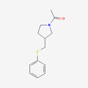 1-[3-(Phenylsulfanylmethyl)pyrrolidin-1-yl]ethanone