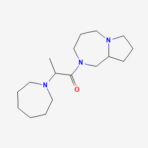 1-(1,3,4,5,7,8,9,9a-Octahydropyrrolo[1,2-a][1,4]diazepin-2-yl)-2-(azepan-1-yl)propan-1-one