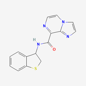 N-(2,3-dihydro-1-benzothiophen-3-yl)imidazo[1,2-a]pyrazine-8-carboxamide