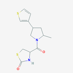 4-(2-Methyl-4-thiophen-3-ylpyrrolidine-1-carbonyl)-1,3-thiazolidin-2-one