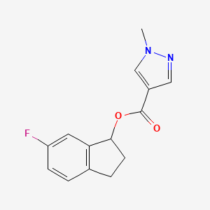 (6-fluoro-2,3-dihydro-1H-inden-1-yl) 1-methylpyrazole-4-carboxylate