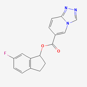 (6-fluoro-2,3-dihydro-1H-inden-1-yl) [1,2,4]triazolo[4,3-a]pyridine-6-carboxylate