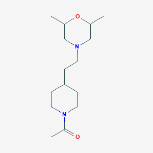 1-[4-[2-(2,6-Dimethylmorpholin-4-yl)ethyl]piperidin-1-yl]ethanone