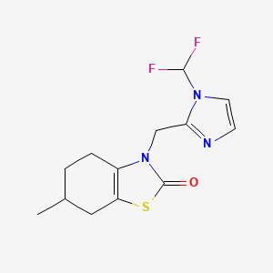 3-[[1-(Difluoromethyl)imidazol-2-yl]methyl]-6-methyl-4,5,6,7-tetrahydro-1,3-benzothiazol-2-one