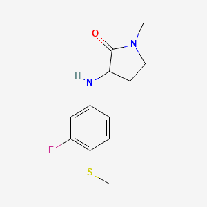 3-(3-Fluoro-4-methylsulfanylanilino)-1-methylpyrrolidin-2-one