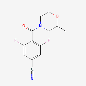 3,5-Difluoro-4-(2-methylmorpholine-4-carbonyl)benzonitrile