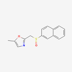 5-Methyl-2-(naphthalen-2-ylsulfinylmethyl)-1,3-oxazole