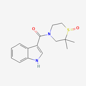 (2,2-dimethyl-1-oxo-1,4-thiazinan-4-yl)-(1H-indol-3-yl)methanone