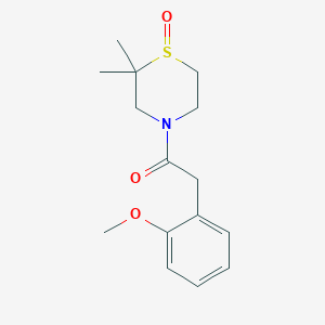 1-(2,2-Dimethyl-1-oxo-1,4-thiazinan-4-yl)-2-(2-methoxyphenyl)ethanone