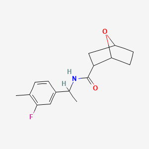 N-[1-(3-fluoro-4-methylphenyl)ethyl]-7-oxabicyclo[2.2.1]heptane-2-carboxamide