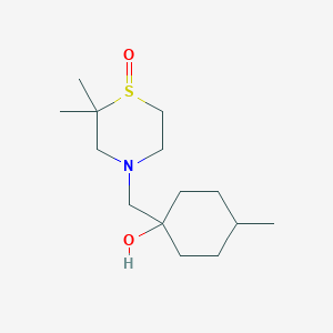 1-[(2,2-Dimethyl-1-oxo-1,4-thiazinan-4-yl)methyl]-4-methylcyclohexan-1-ol