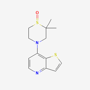 2,2-Dimethyl-4-thieno[3,2-b]pyridin-7-yl-1,4-thiazinane 1-oxide