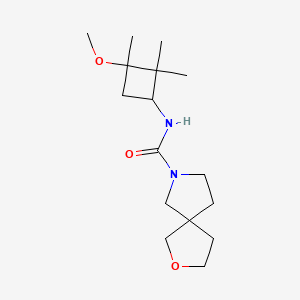 N-(3-methoxy-2,2,3-trimethylcyclobutyl)-2-oxa-7-azaspiro[4.4]nonane-7-carboxamide