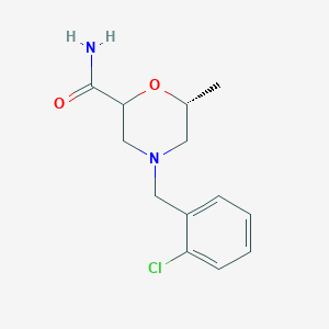 (6R)-4-[(2-chlorophenyl)methyl]-6-methylmorpholine-2-carboxamide