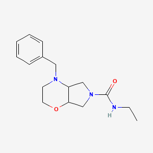 4-benzyl-N-ethyl-2,3,4a,5,7,7a-hexahydropyrrolo[3,4-b][1,4]oxazine-6-carboxamide