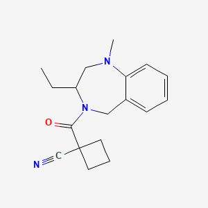 1-(3-ethyl-1-methyl-3,5-dihydro-2H-1,4-benzodiazepine-4-carbonyl)cyclobutane-1-carbonitrile