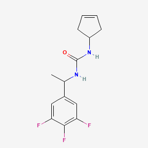 1-Cyclopent-3-en-1-yl-3-[1-(3,4,5-trifluorophenyl)ethyl]urea