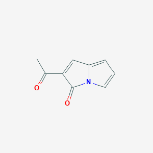 molecular formula C9H7NO2 B068962 2-Acetyl-3H-pyrrolizin-3-one CAS No. 195614-02-9