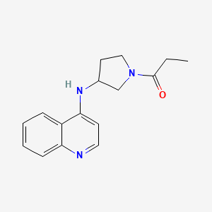 1-[3-(Quinolin-4-ylamino)pyrrolidin-1-yl]propan-1-one