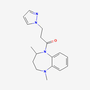 1-(1,4-dimethyl-3,4-dihydro-2H-1,5-benzodiazepin-5-yl)-3-pyrazol-1-ylpropan-1-one