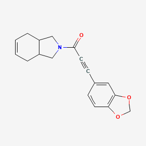 1-(1,3,3a,4,7,7a-Hexahydroisoindol-2-yl)-3-(1,3-benzodioxol-5-yl)prop-2-yn-1-one