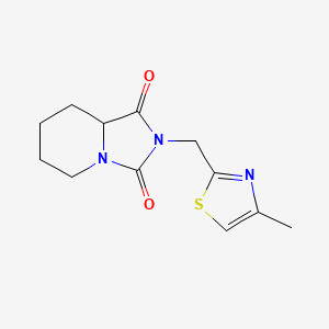 2-[(4-methyl-1,3-thiazol-2-yl)methyl]-6,7,8,8a-tetrahydro-5H-imidazo[1,5-a]pyridine-1,3-dione