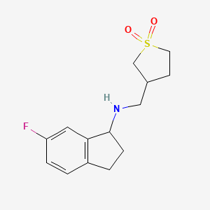 N-[(1,1-dioxothiolan-3-yl)methyl]-6-fluoro-2,3-dihydro-1H-inden-1-amine