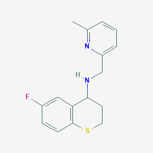 6-fluoro-N-[(6-methylpyridin-2-yl)methyl]-3,4-dihydro-2H-thiochromen-4-amine