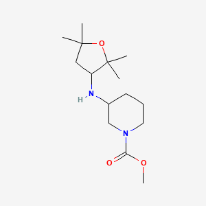 molecular formula C15H28N2O3 B6896324 Methyl 3-[(2,2,5,5-tetramethyloxolan-3-yl)amino]piperidine-1-carboxylate 