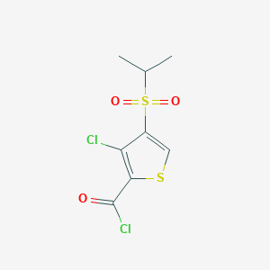 molecular formula C8H8Cl2O3S2 B068964 3-Chloro-4-(Isopropylsulfonyl)Thiophene-2-Carbonyl Chloride CAS No. 175202-28-5